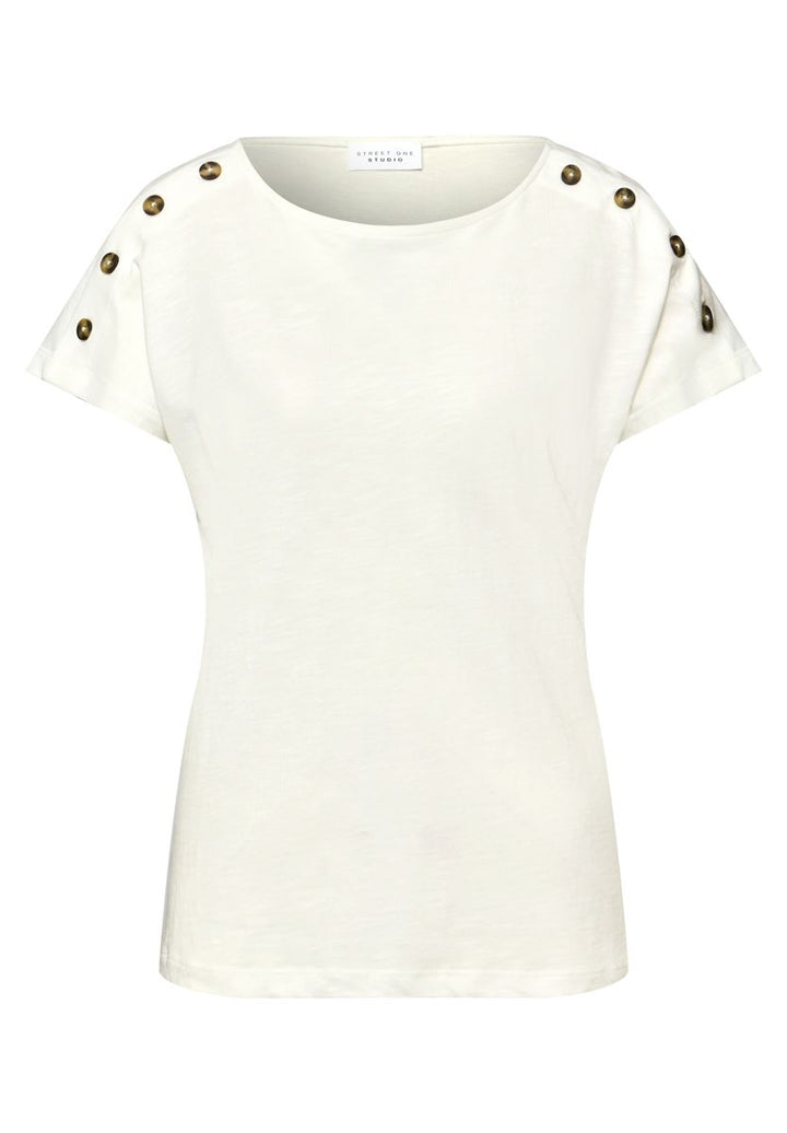Dropped Shoulder Shirt mit Knopfdetail