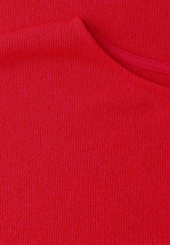 T-Shirt mit Rundhals und Raffung