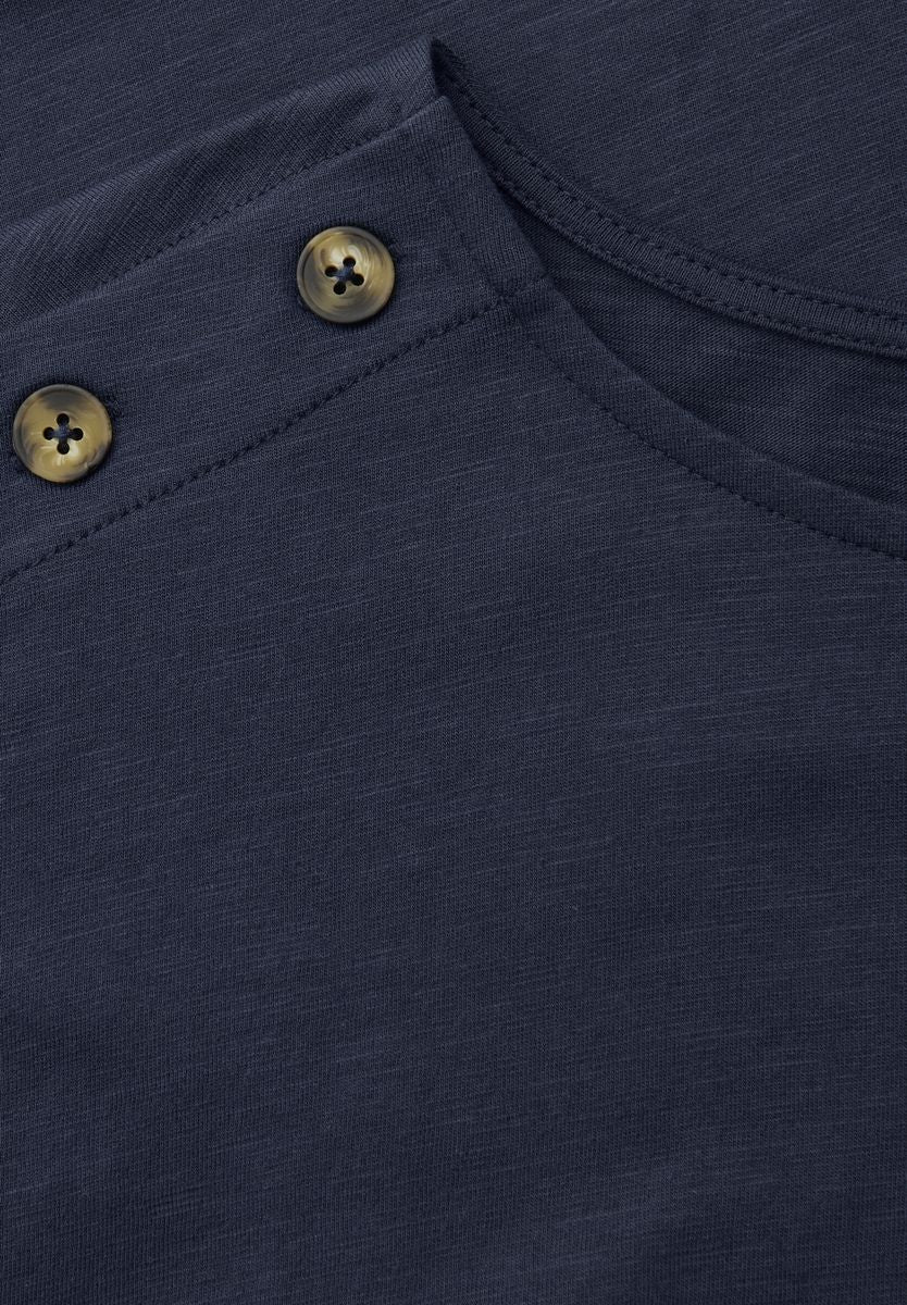 Dropped Shoulder Shirt mit Knopfdetail