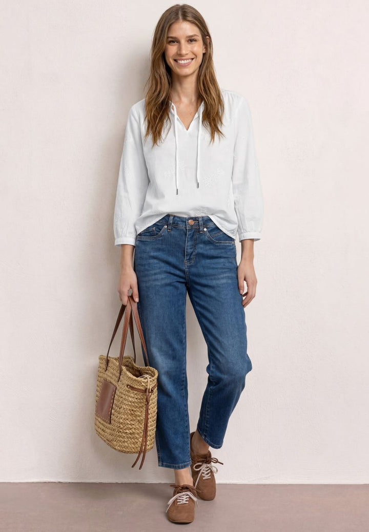 3/4-Arm Bluse mit Embroidery