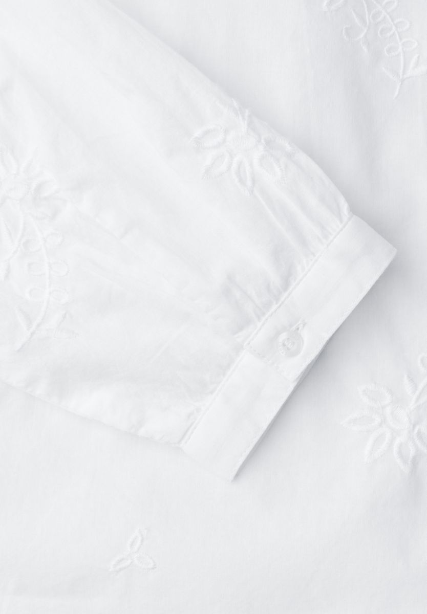 3/4-Arm Bluse mit Embroidery