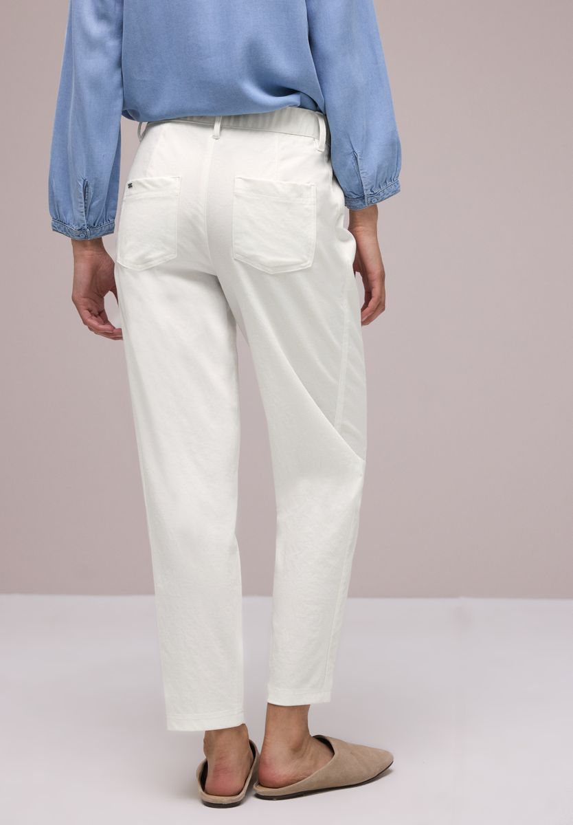 High Waist Barrel Leg Hose im Casual Fit