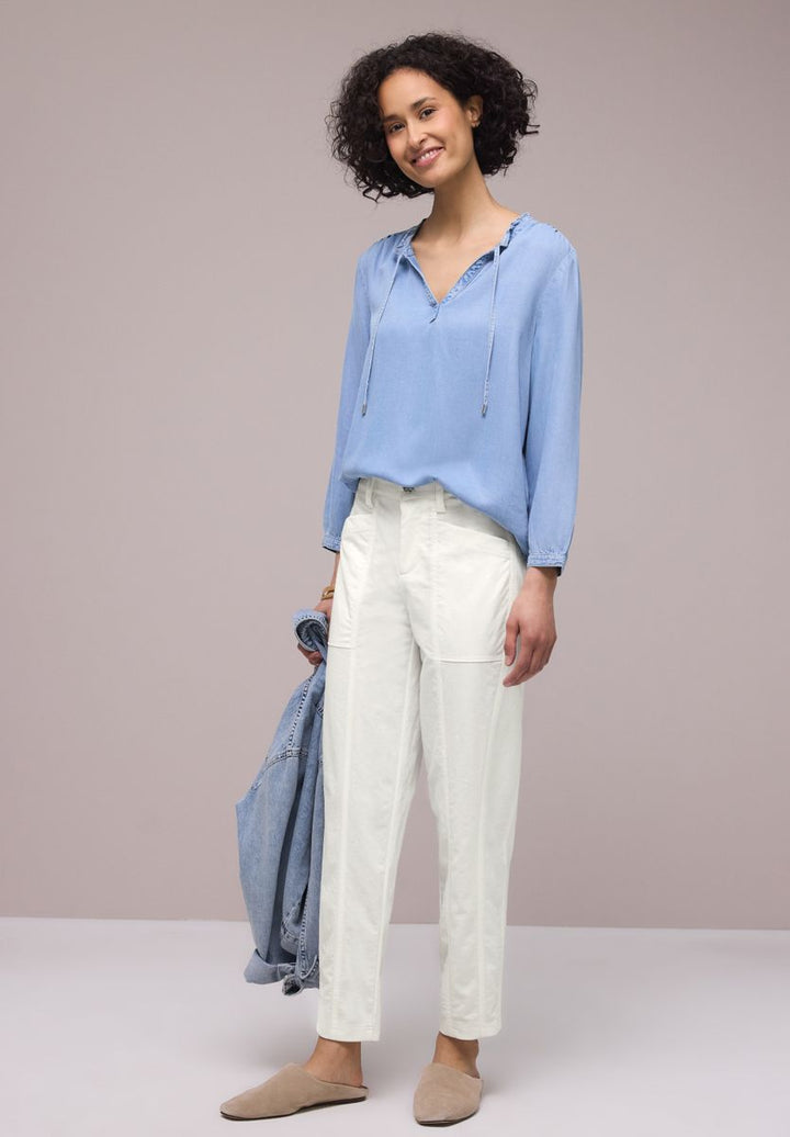 High Waist Barrel Leg Hose im Casual Fit