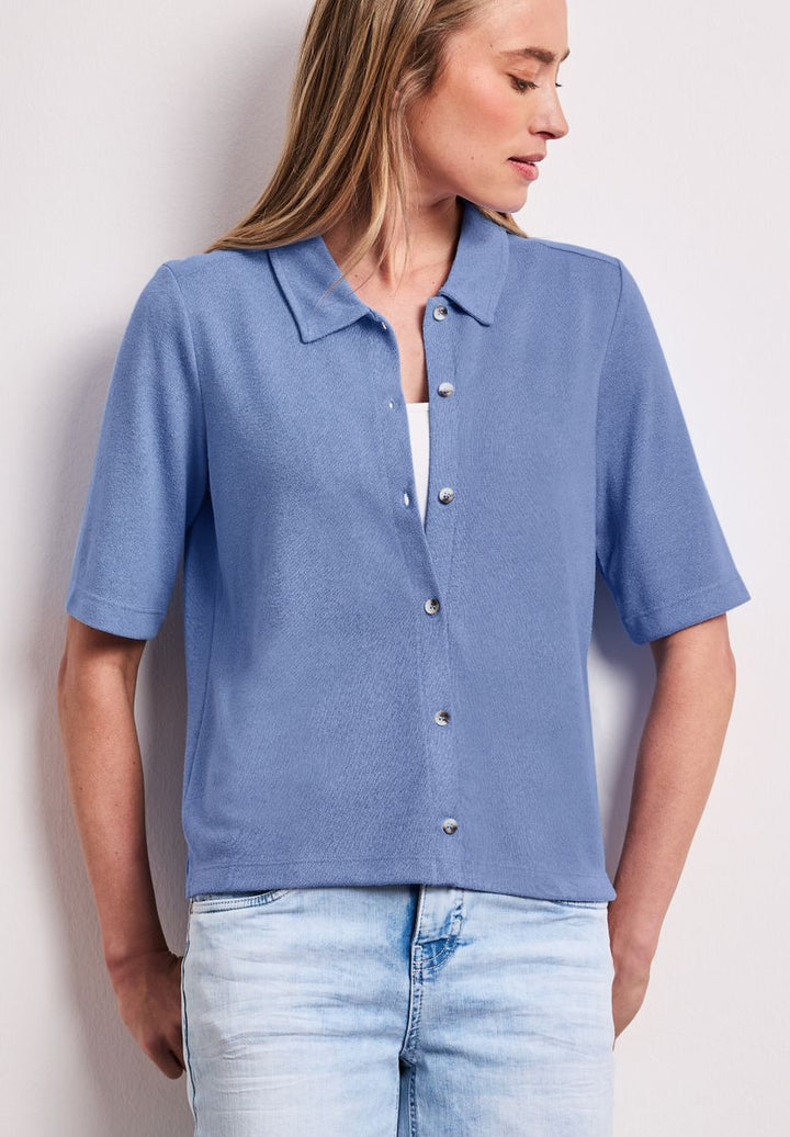 Kurzarm Shirt mit Knopfleiste