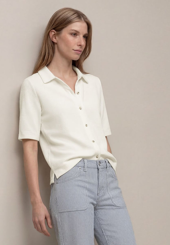 Kurzarm Shirt mit Knopfleiste