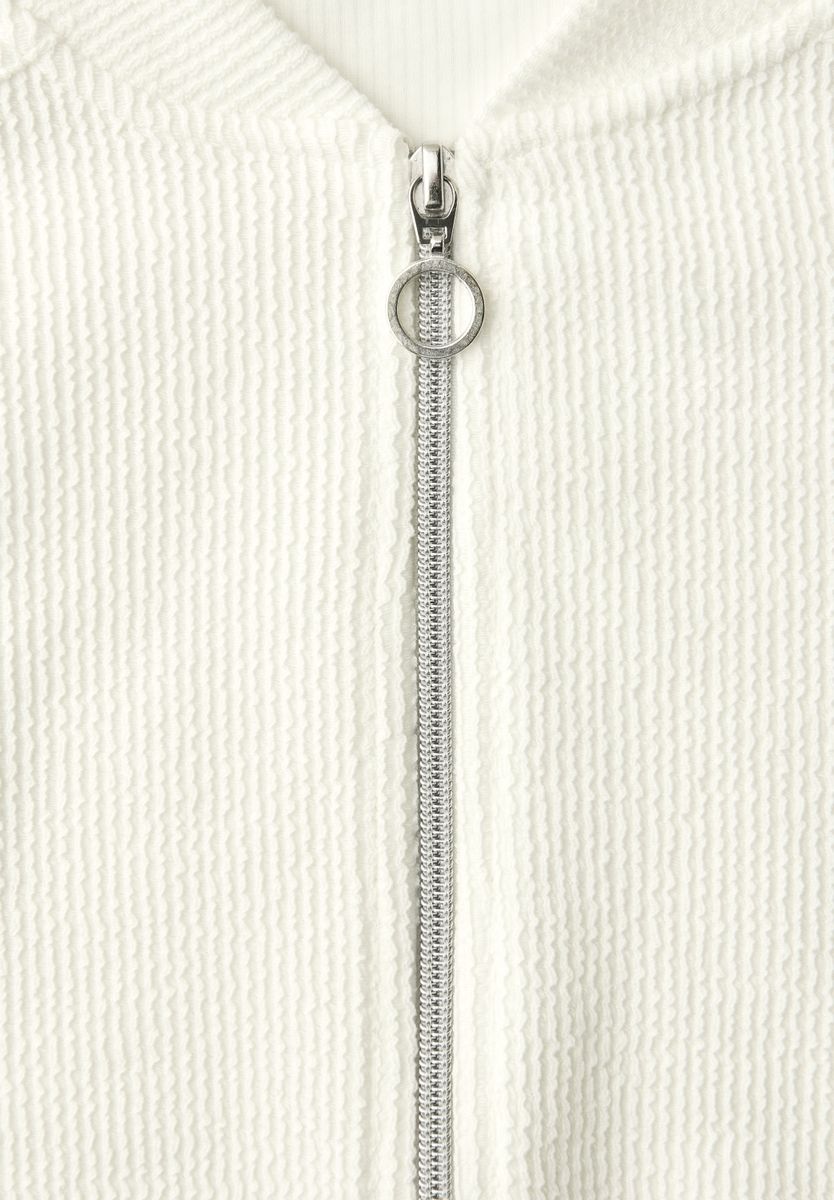 Blouson mit Zipper und Struktur