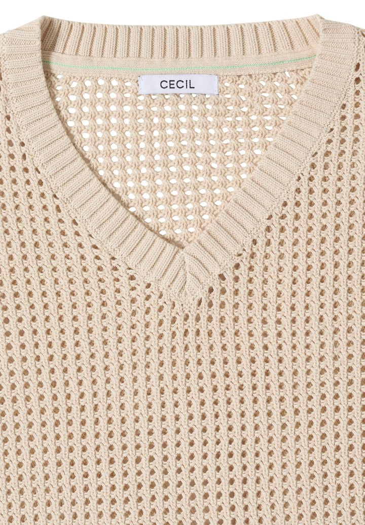 Kurzarm Pullover im Crochet-Look