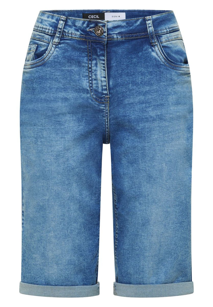 Wide Leg Jeansshorts im Loose Fit