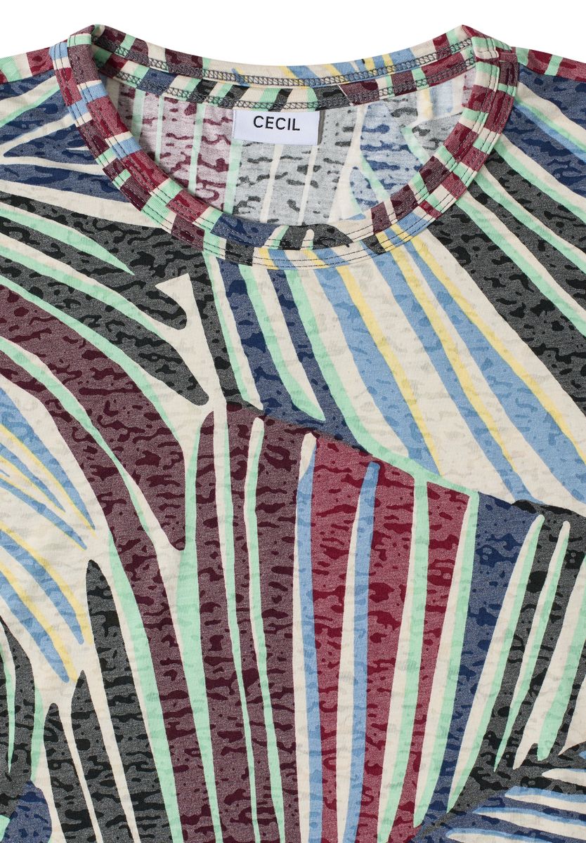 T-Shirt im Ausbrenner-Look mit Print