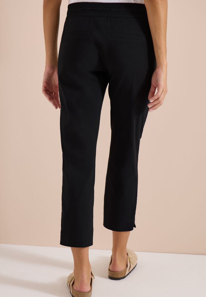 Mid Waist Slim Leg Hose im Casual Fit