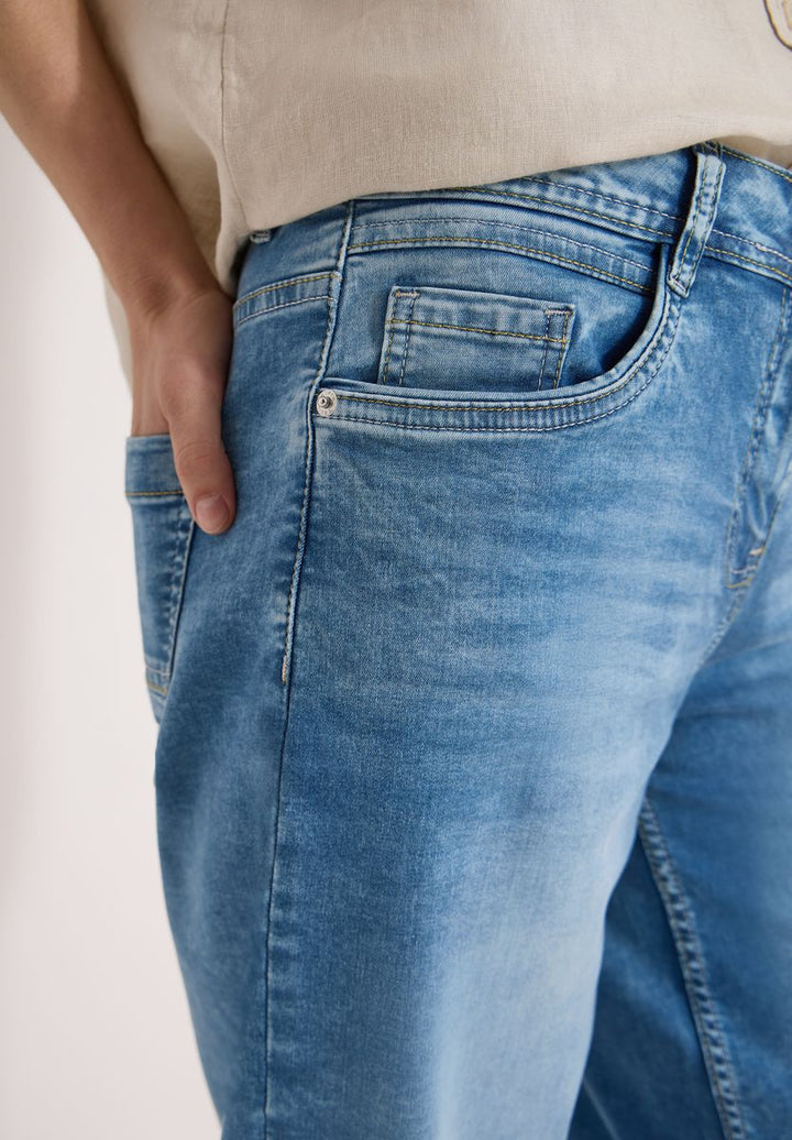 Wide Leg Jeansshorts im Loose Fit