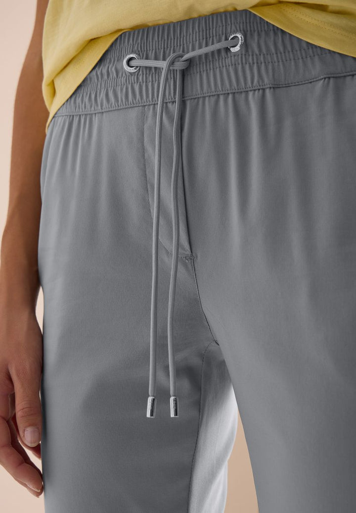 Mid Waist Slim Leg Hose im Casual Fit