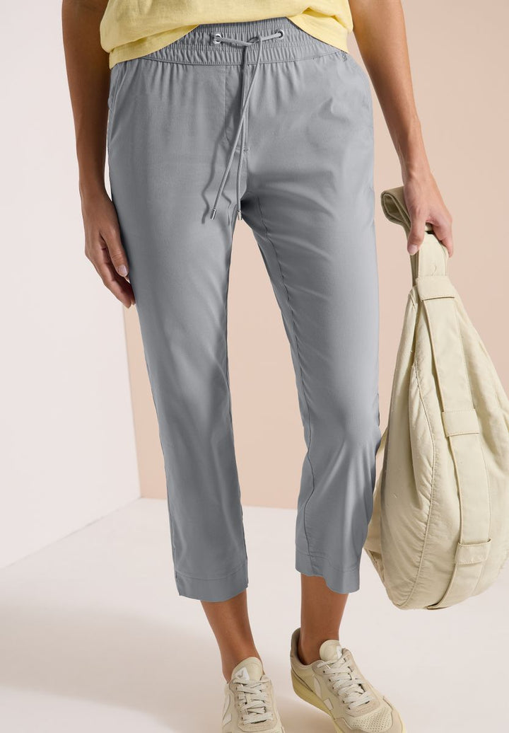 Mid Waist Slim Leg Hose im Casual Fit