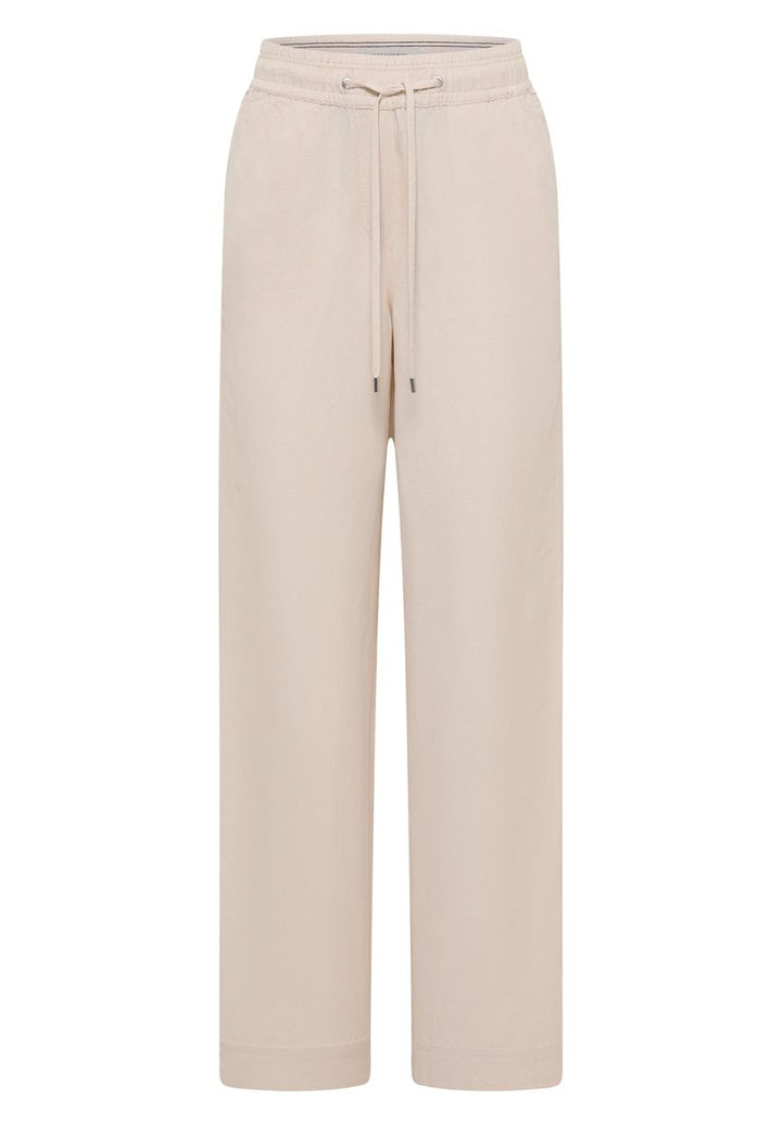 High Waist Wide Leg Hose aus Leinenmix