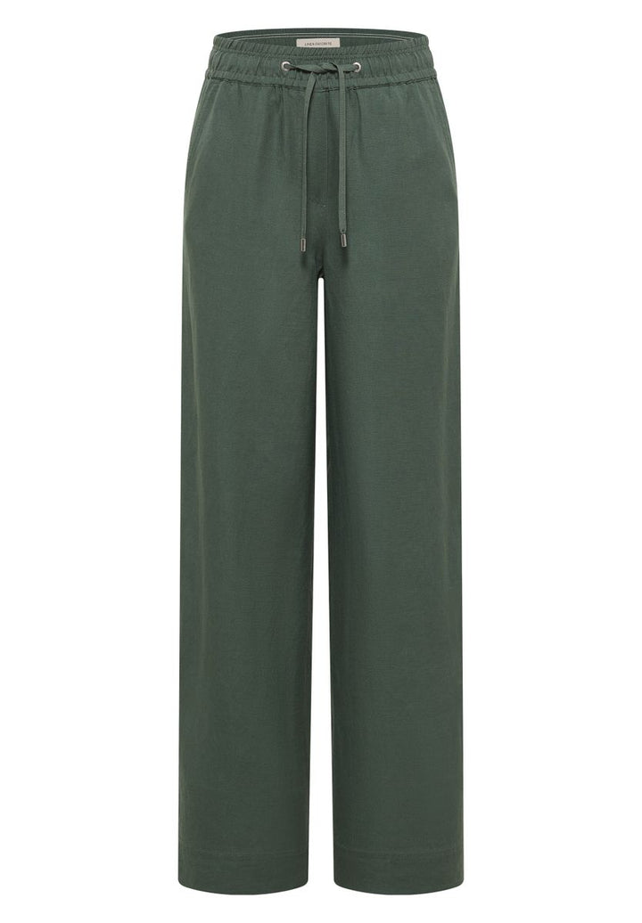 High Waist Wide Leg Hose aus Leinenmix