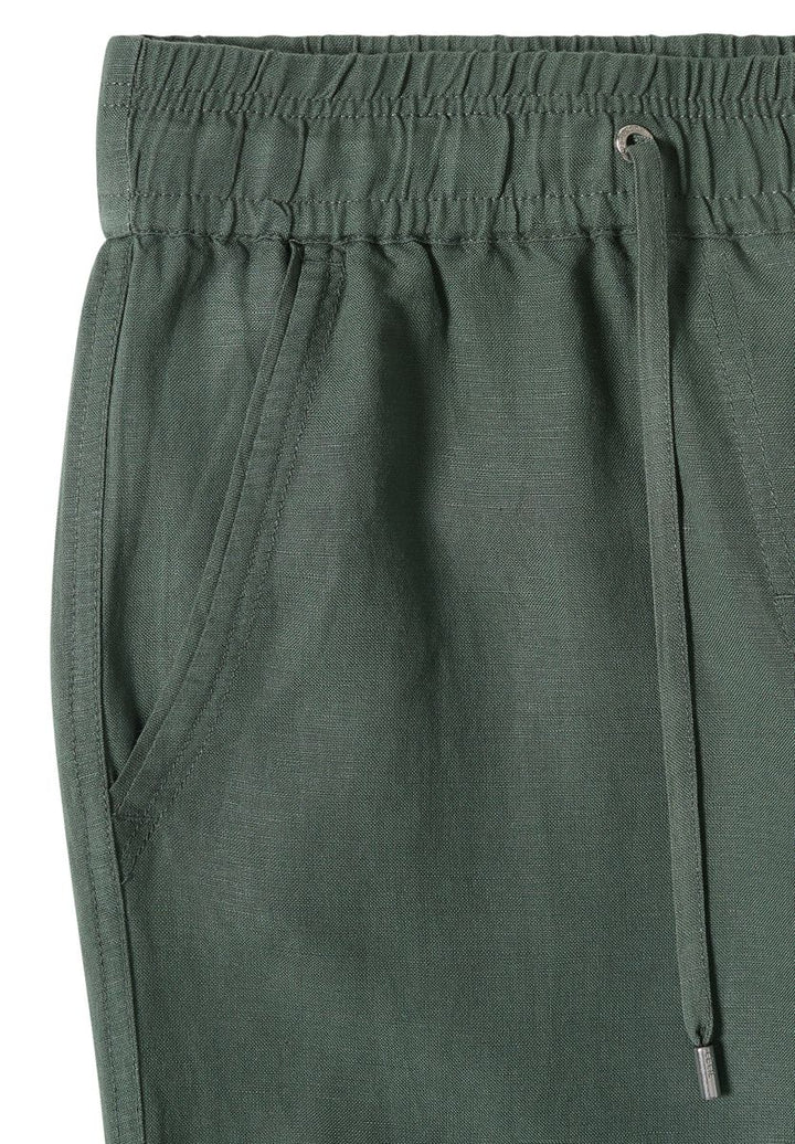 High Waist Wide Leg Hose aus Leinenmix