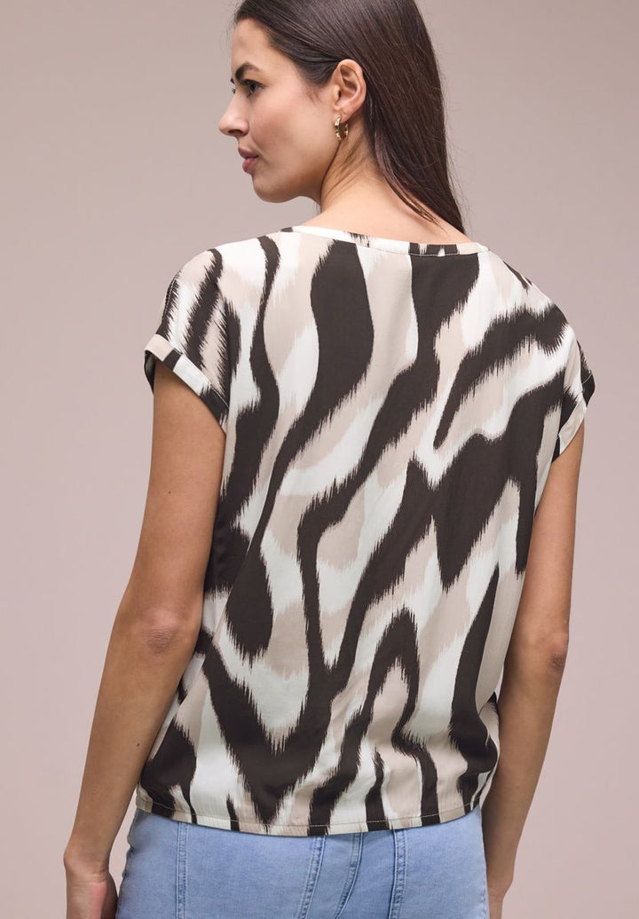 Dropped Shoulder Bluse mit Tapedetails