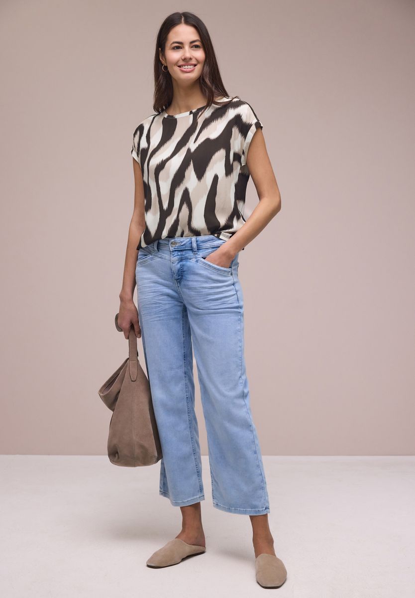 Dropped Shoulder Bluse mit Tapedetails