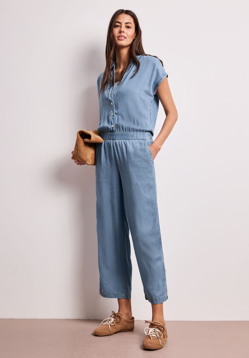 Wide Leg Jumpsuit im Washed-Look