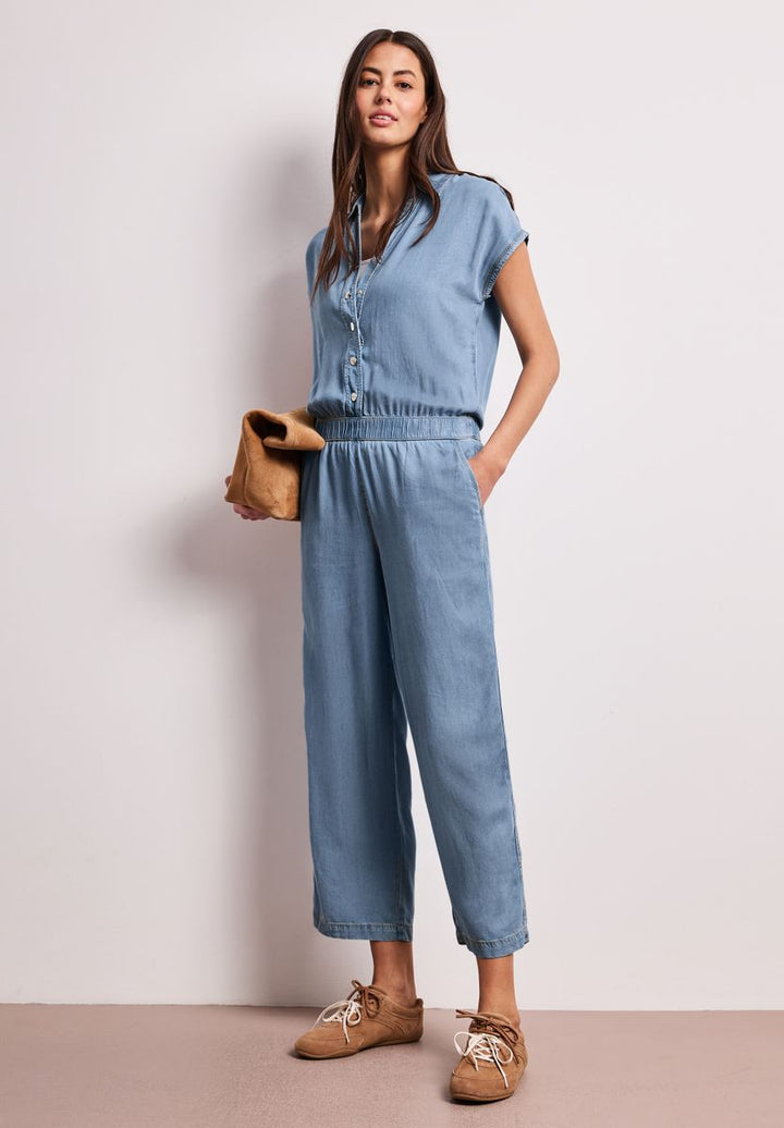 Wide Leg Jumpsuit im Washed-Look
