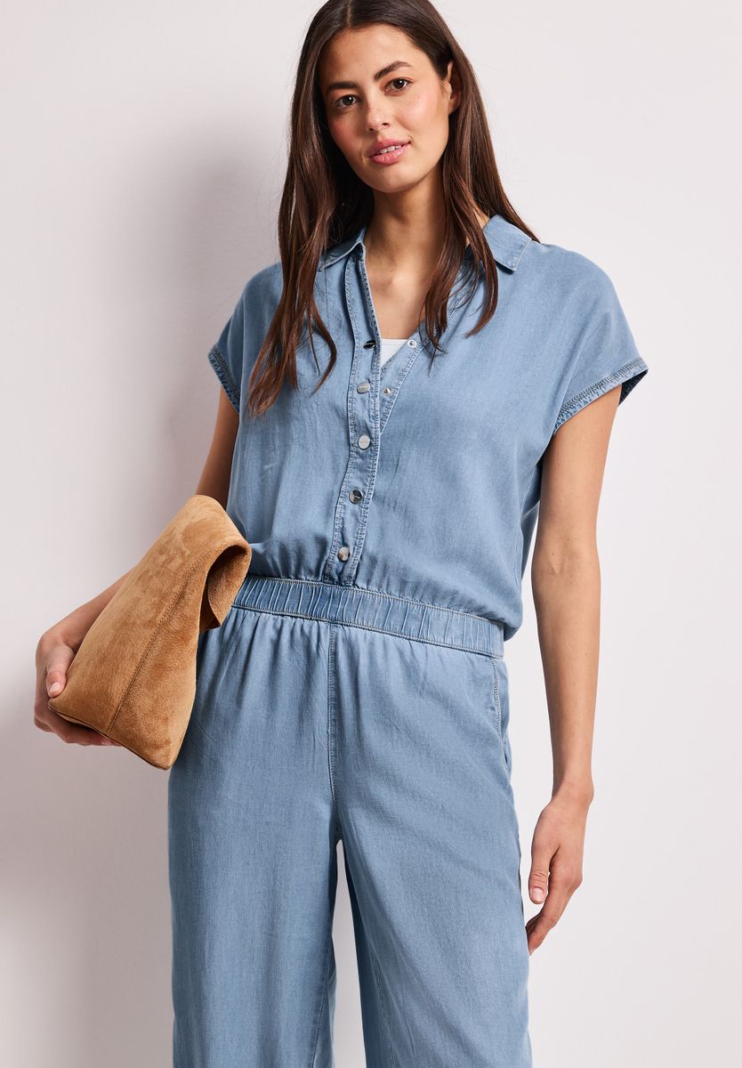 Wide Leg Jumpsuit im Washed-Look