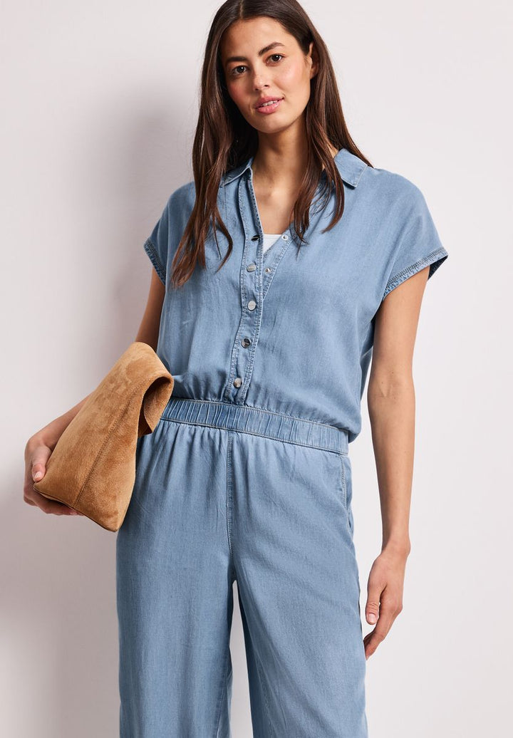 Wide Leg Jumpsuit im Washed-Look