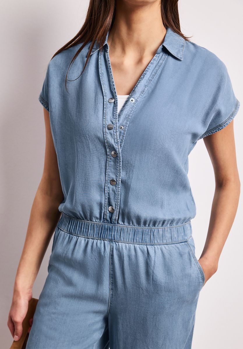 Wide Leg Jumpsuit im Washed-Look
