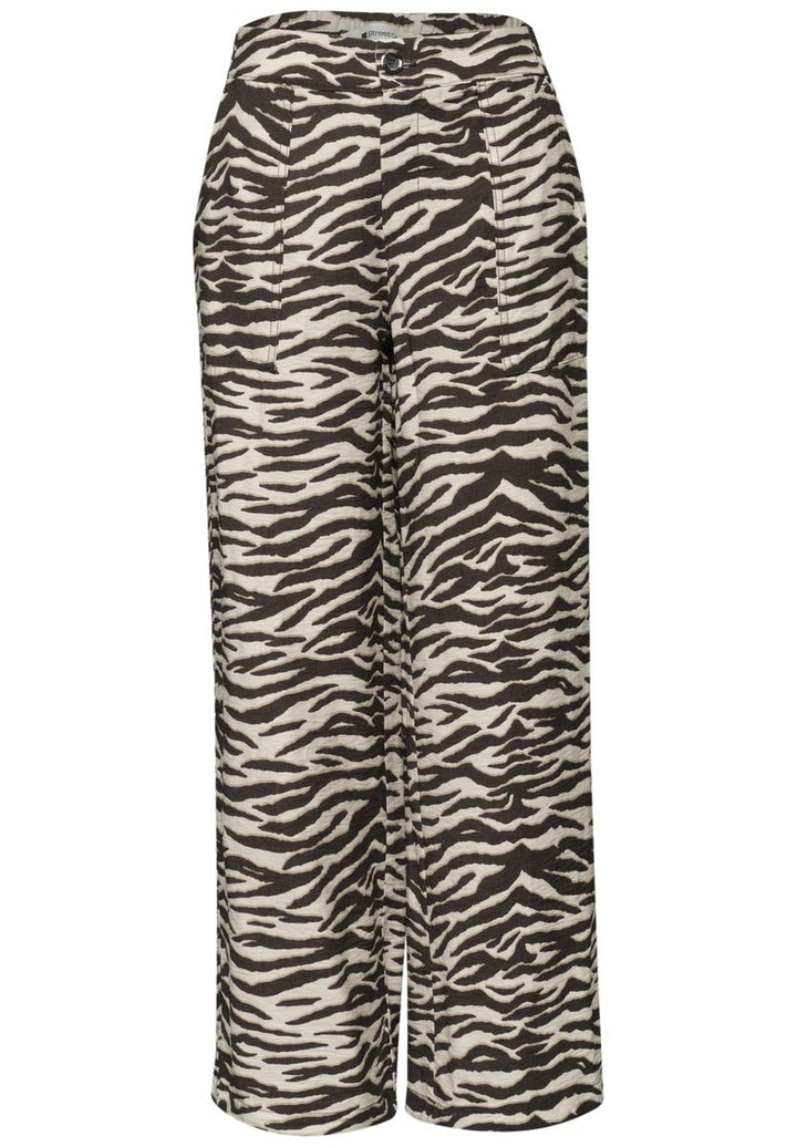Wide Leg Hose im Loose Fit mit Animal Print