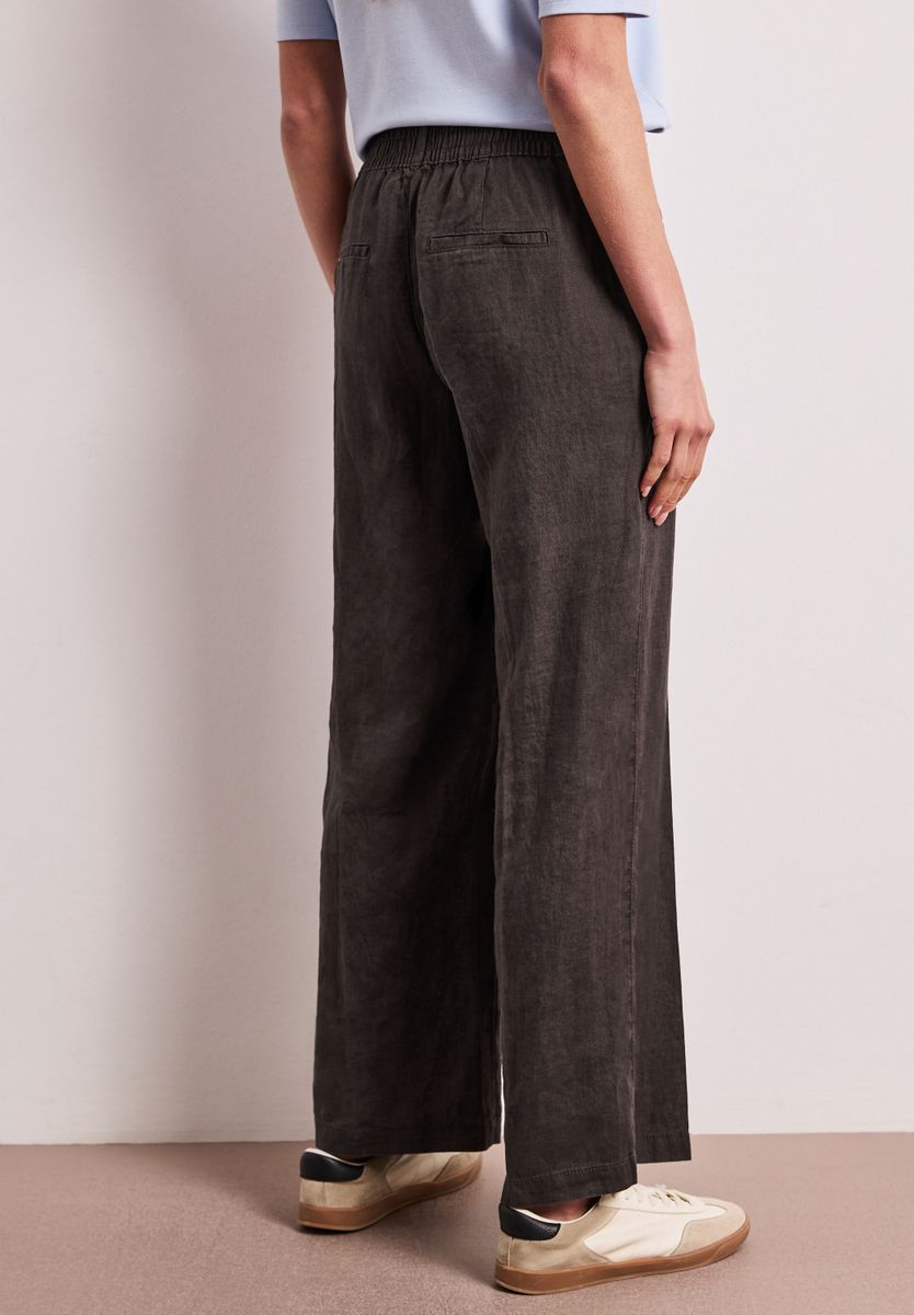 High Waist Wide Leg Hose aus Leinen
