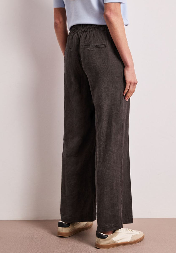 High Waist Wide Leg Hose aus Leinen