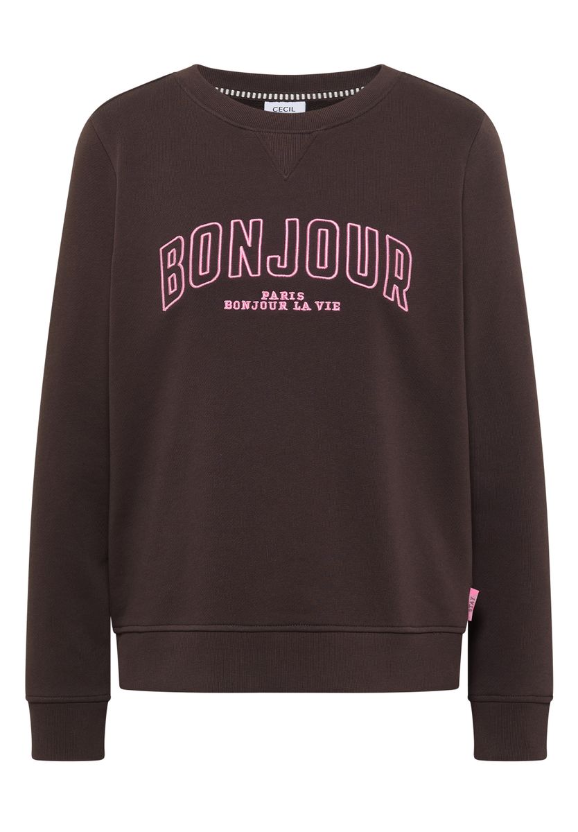 Langarm Sweatshirt mit Stickerei