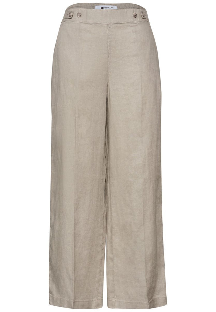 High Waist Wide Leg Hose aus Leinen