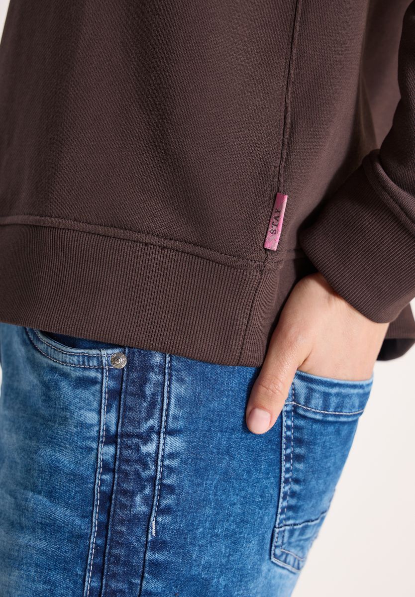 Langarm Sweatshirt mit Stickerei
