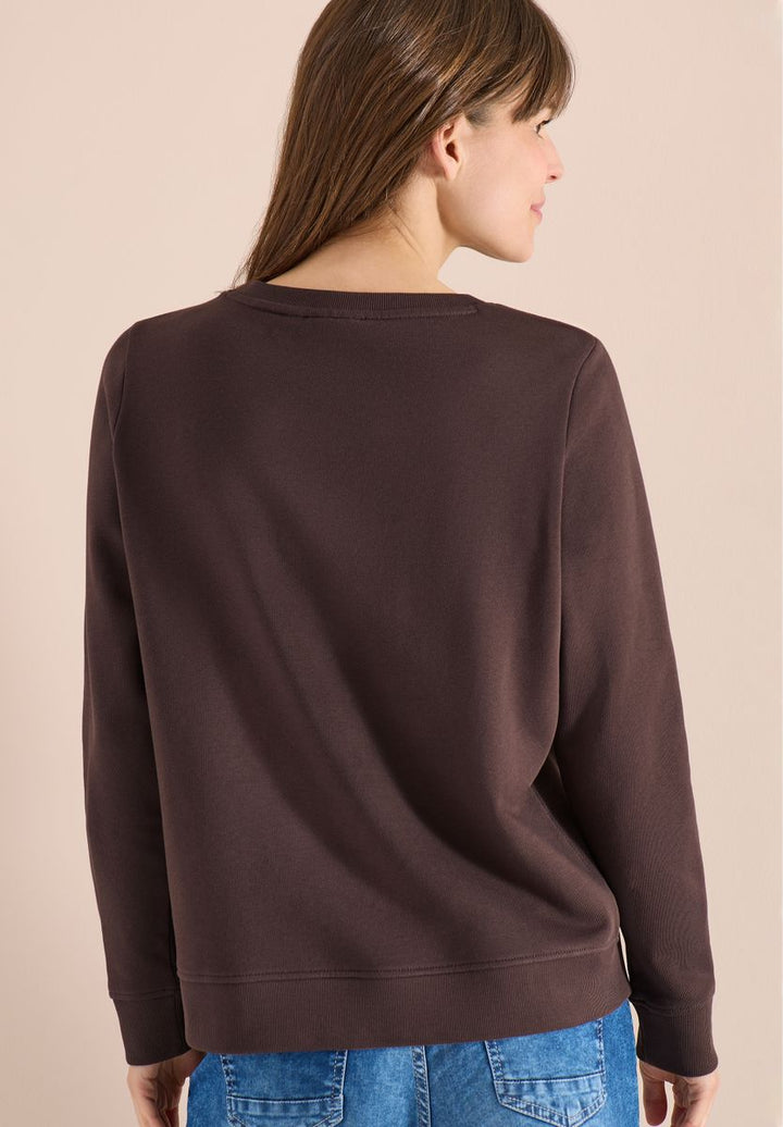 Langarm Sweatshirt mit Stickerei