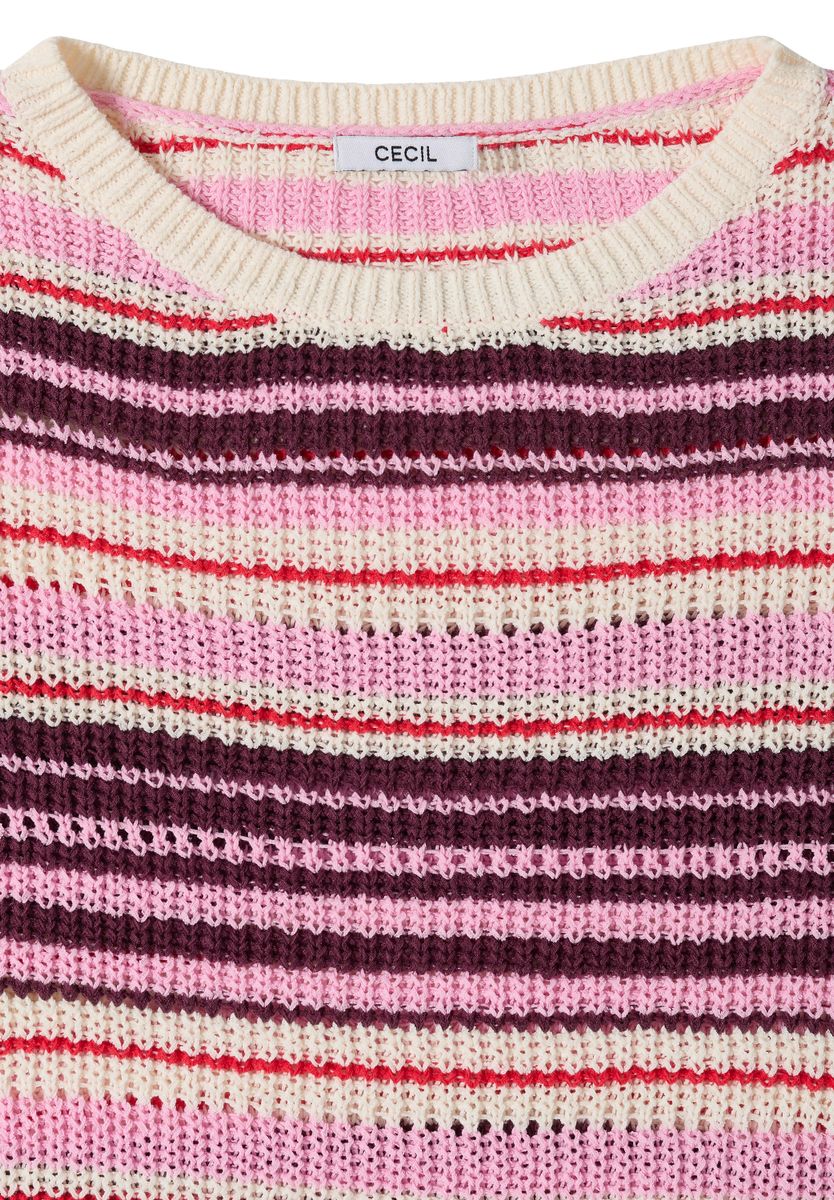 Kurzarm Pullover aus Bändchengarn