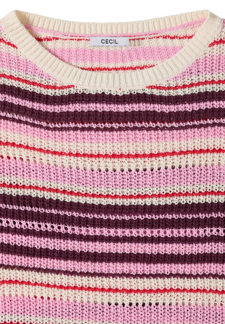 Kurzarm Pullover aus Bändchengarn