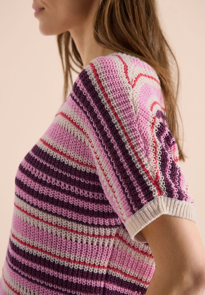 Kurzarm Pullover aus Bändchengarn