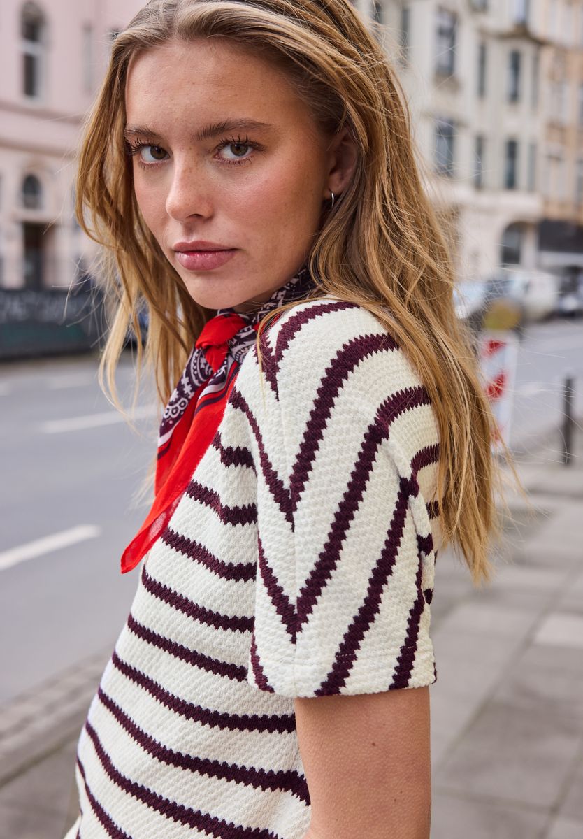 Dropped Shoulder Shirt im Strick-Look
