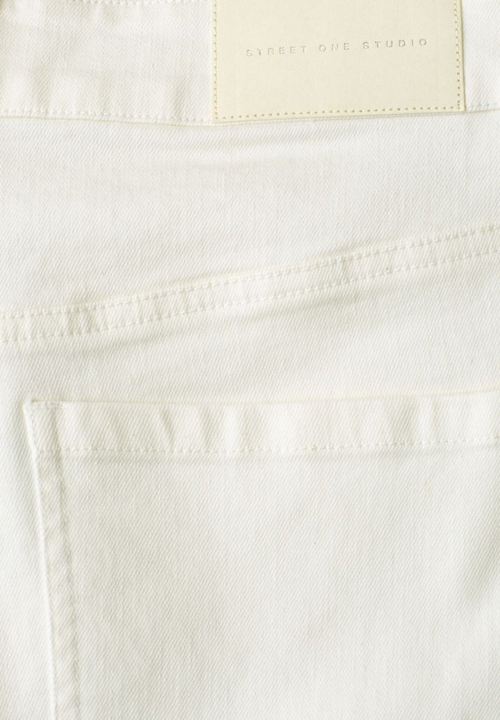 Mid Waist Wide Leg Jeans mit Embroidery
