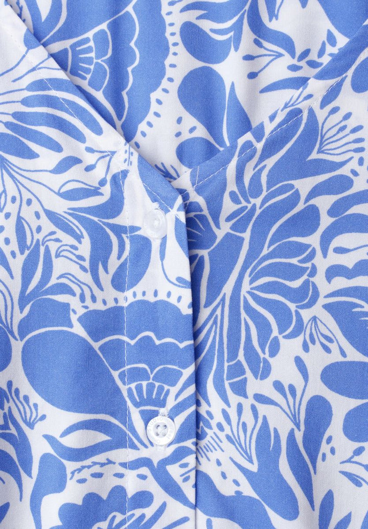 Bluse mit V-Neck und floralem Muster