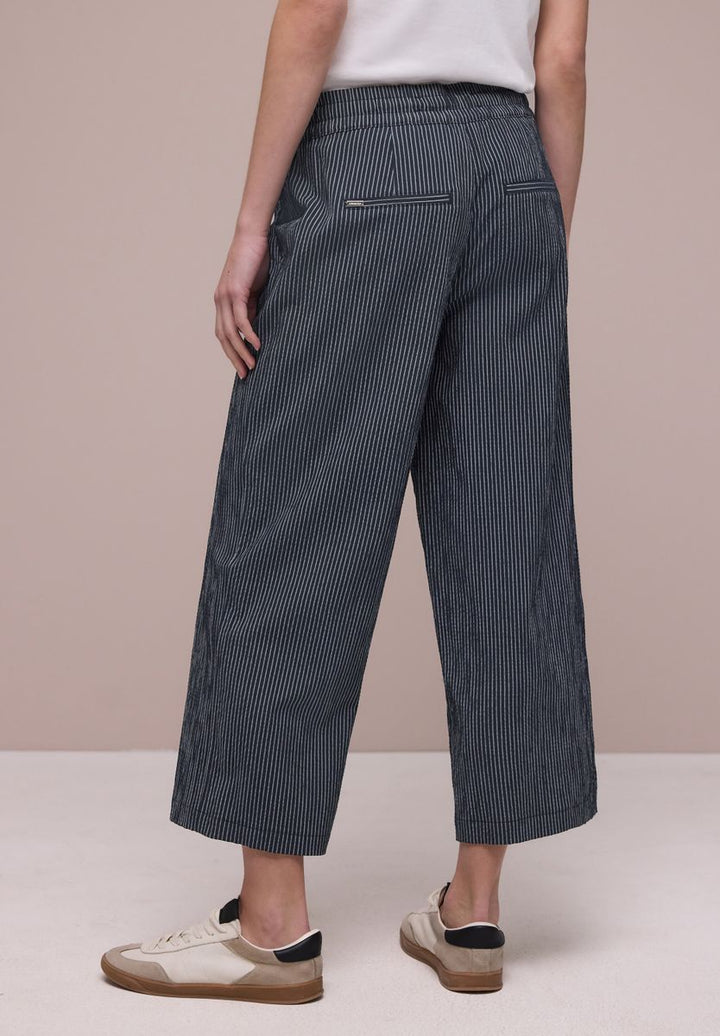 Wide Leg Hose im Loose Fit mit Streifen