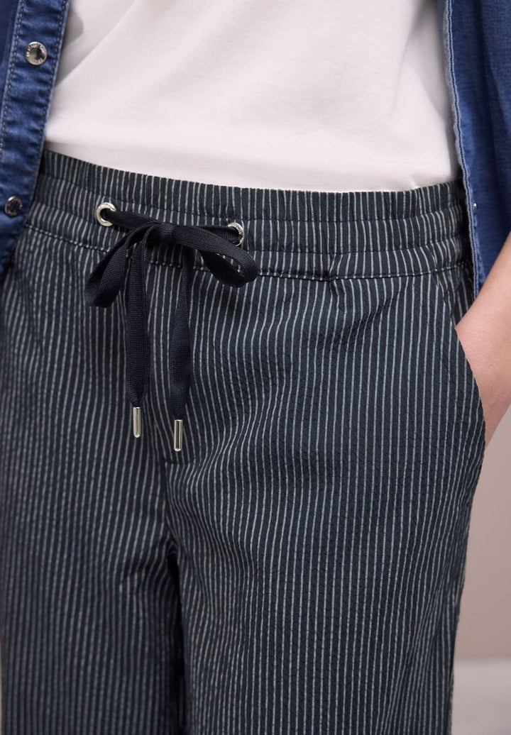 Wide Leg Hose im Loose Fit mit Streifen