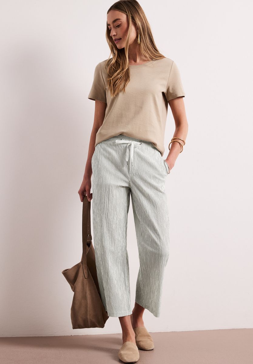 Wide Leg Hose im Loose Fit mit Streifen
