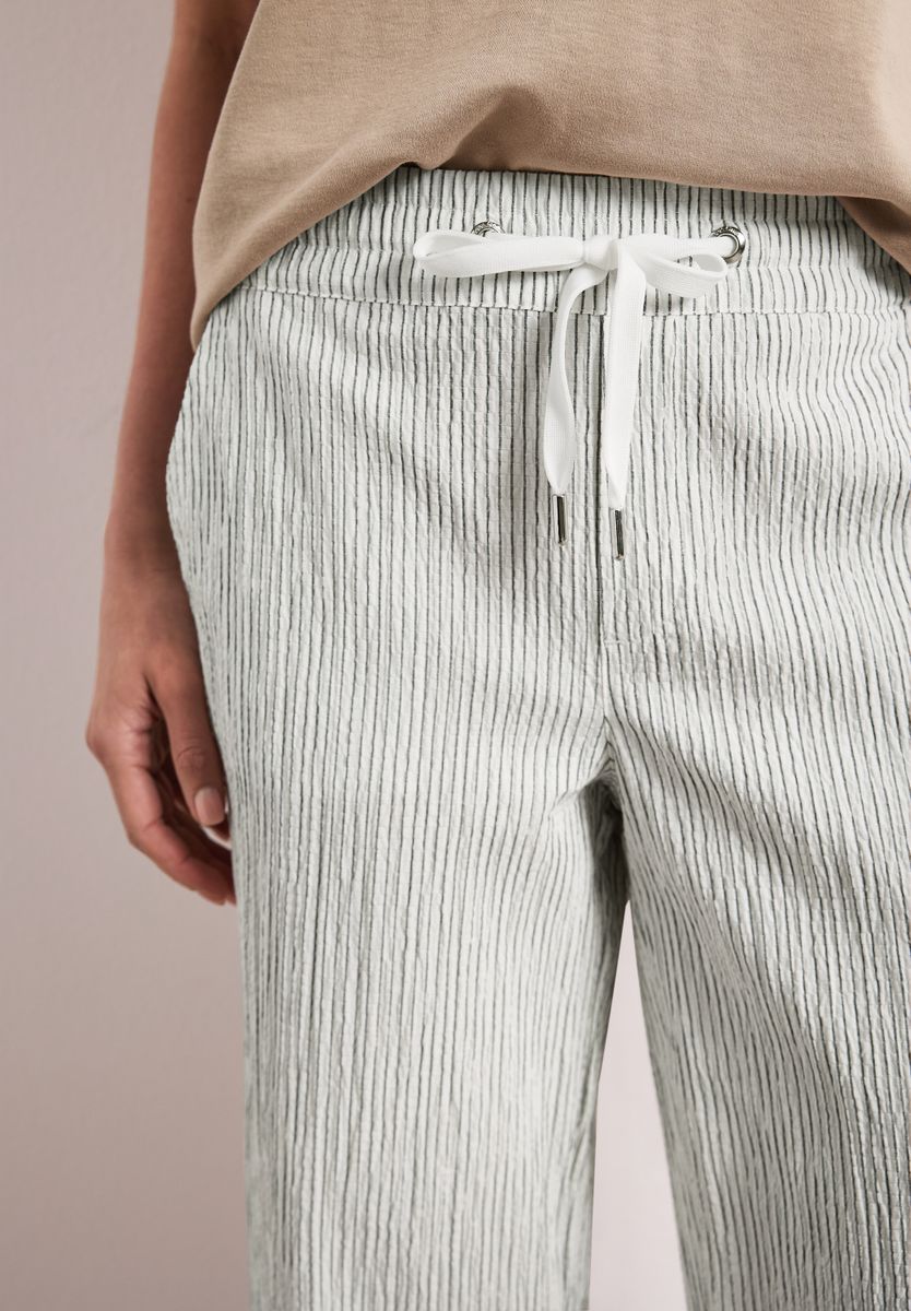 Wide Leg Hose im Loose Fit mit Streifen