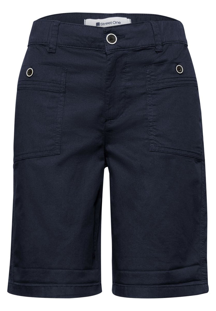 Straight Leg Bermuda mit Turn-Up
