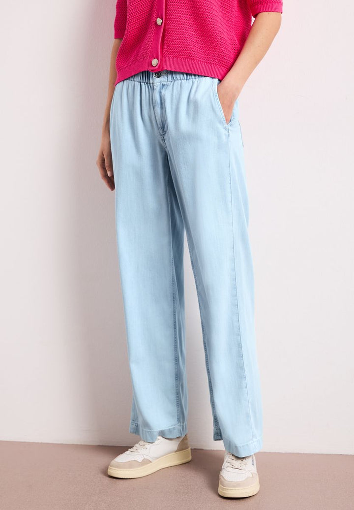 Wide Leg Jeans mit Paperbag-Bund