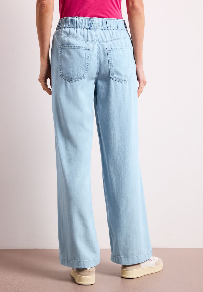 Wide Leg Jeans mit Paperbag-Bund