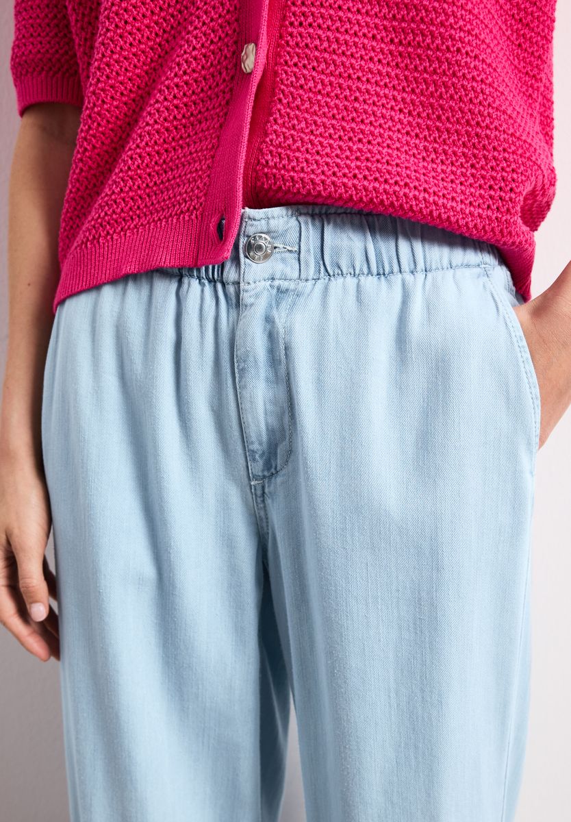 Wide Leg Jeans mit Paperbag-Bund