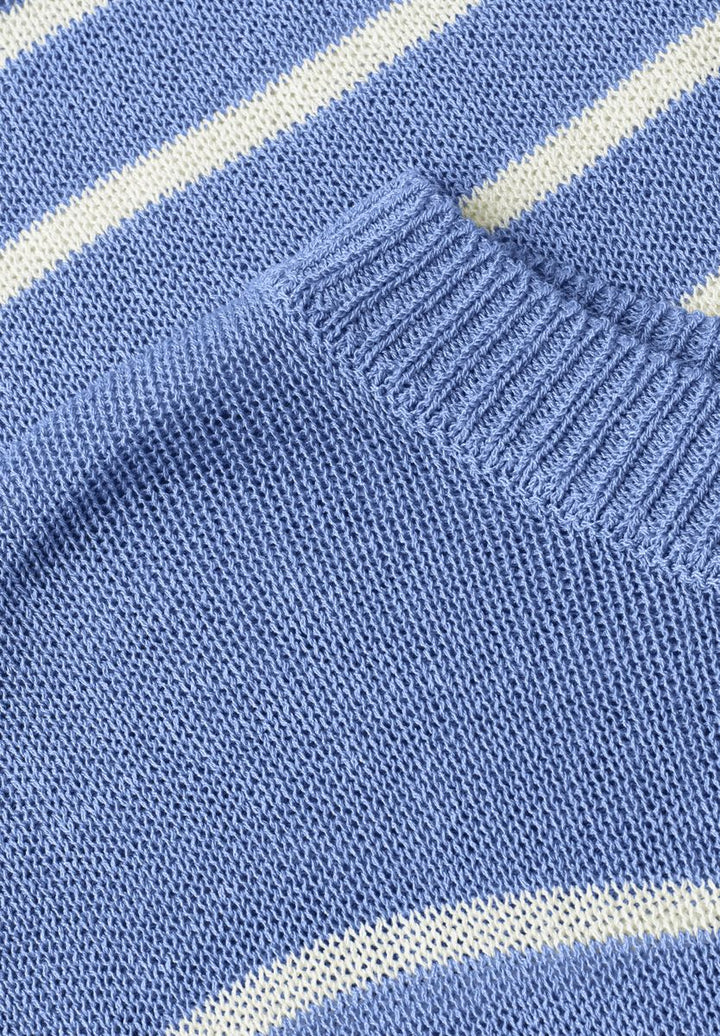 Pullover mit Boatneck und Streifen