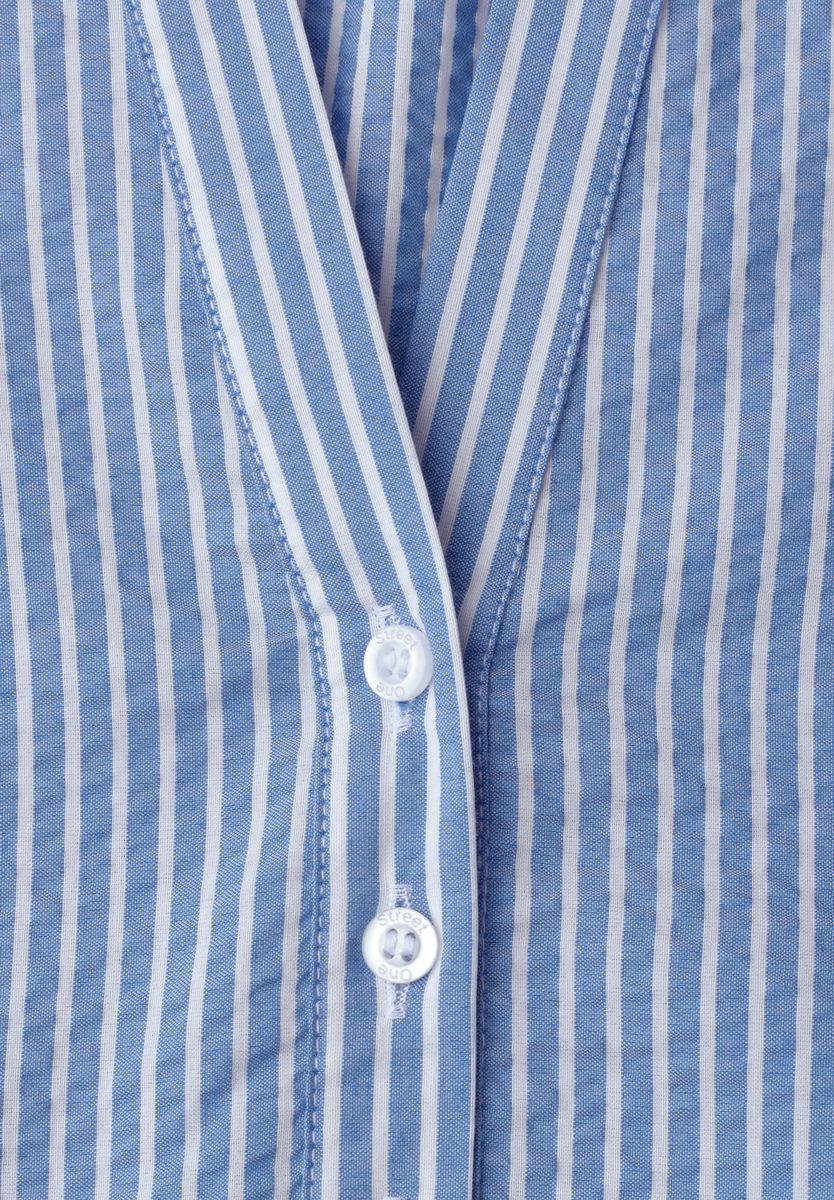 3/4-Arm Bluse in Seersuckerqualität
